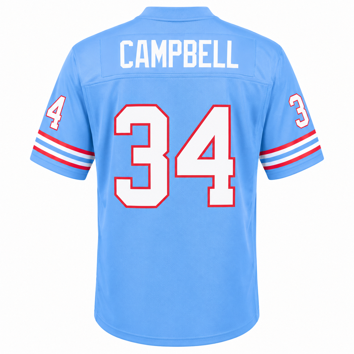 Youth Earl Campbell Houston Oilers 1980 Mitchell & Ness Powder Blue Retired Player Vintage Replica Jersey product image 2,
