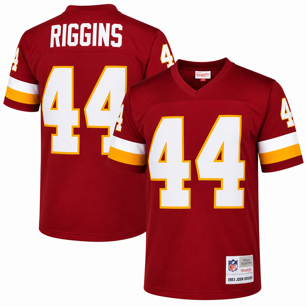 Mens Washington Commanders Redskins John Riggins Mitchell & Ness Burgundy Retired Player Vintage Replica Jersey product