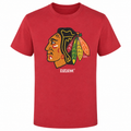 CCM Chicago Blackhawks Youth Red Faded Logo T-Shirt product image 1, provided for visual reference and product detail review