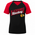 Girls Youth Chicago Blackhawks Goalie Girl Ultra V-Neck T-Shirt product image 1, provided for visual reference and product