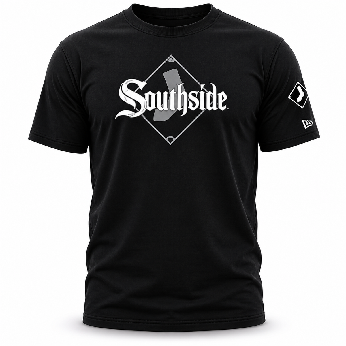 Chicago White Sox City Connect Dual Logo Black New Era T-Shirt for Men product image 1, provided for visual reference and