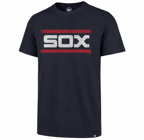 '47 Brand Men Chicago White Sox Cooperstown Collection MLB Navy Grit Scrum T-Shirt product image 1, provided for visual