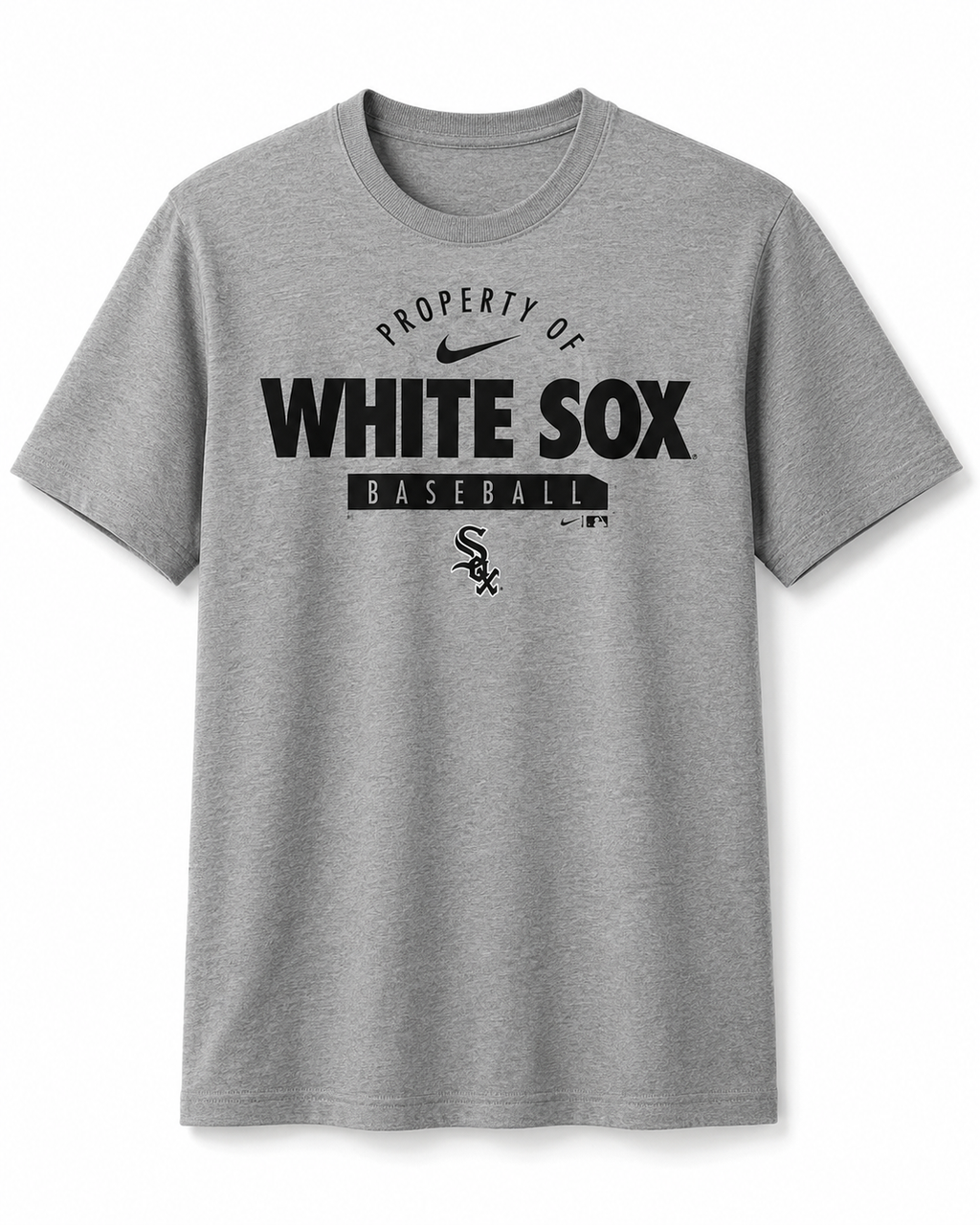 Chicago White Sox Nike Primetime Property Of Practice T-Shirt - Heathered Gray product image 2, provided for visual