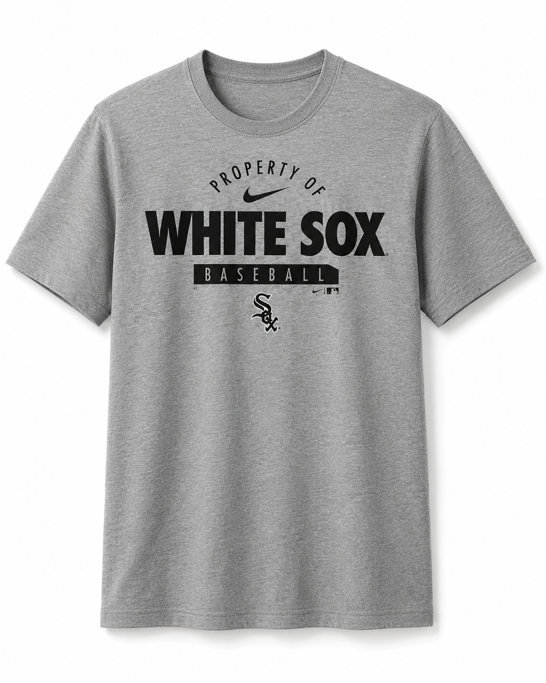 Chicago White Sox Nike Primetime Property Of Practice T-Shirt - Heathered Gray product image 2, provided for visual
