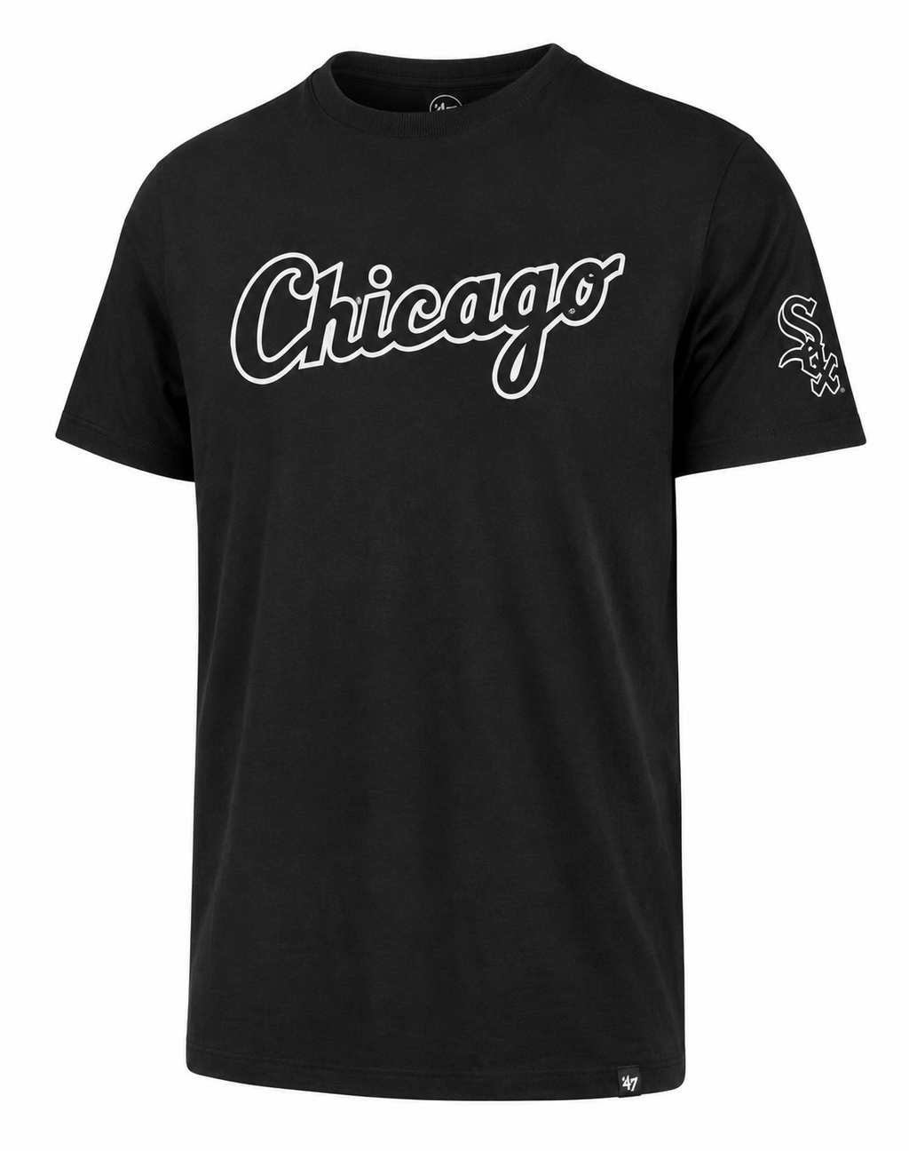 Men’s Chicago White Sox Cooperstown Collection Flint Black ’47 Franklin Fieldhouse T-Shirt product image 1, provided for