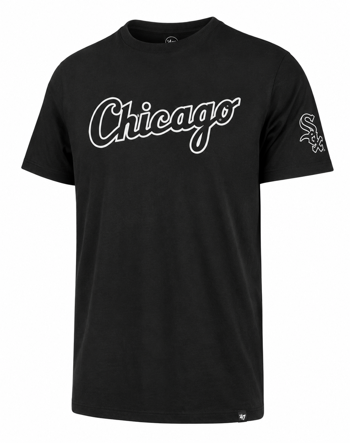 Men’s Chicago White Sox Cooperstown Collection Flint Black ’47 Franklin Fieldhouse T-Shirt product image 1, provided for