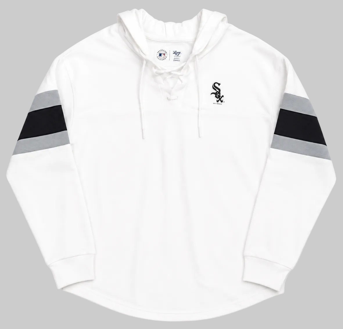 Chicago White Sox Game Plan White Long Sleeve Lace Hooded T-Shirt for Women product image 1, provided for visual reference