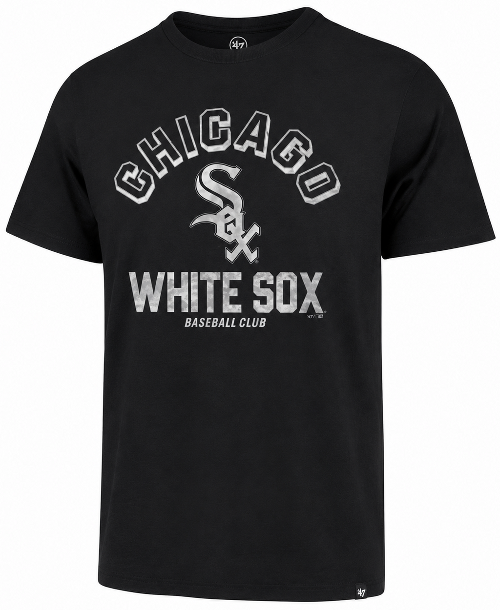 Men’s Chicago White Sox Cooperstown Collection Black ’47 Retrograde Franklin T-Shirt product image 1, provided for visual
