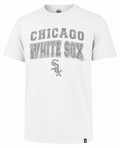 '47 Brand Men Chicago White Sox White Wash Stadium Wave Scrum T-Shirt product image 1, provided for visual reference and
