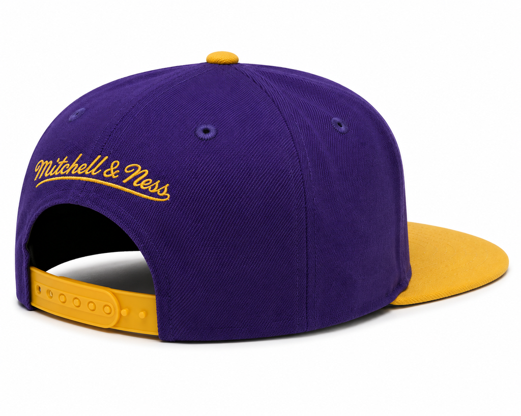 Utah Jazz Mitchell & Ness Purple/Gold Hardwood Classics Reload 2.0 Snapback Adjustable Hat for Men product image 2, provided