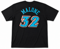 Utah Jazz Karl Malone Mitchell & Ness Black Reload Name & Number T-Shirt for Men product image 1, provided for visual