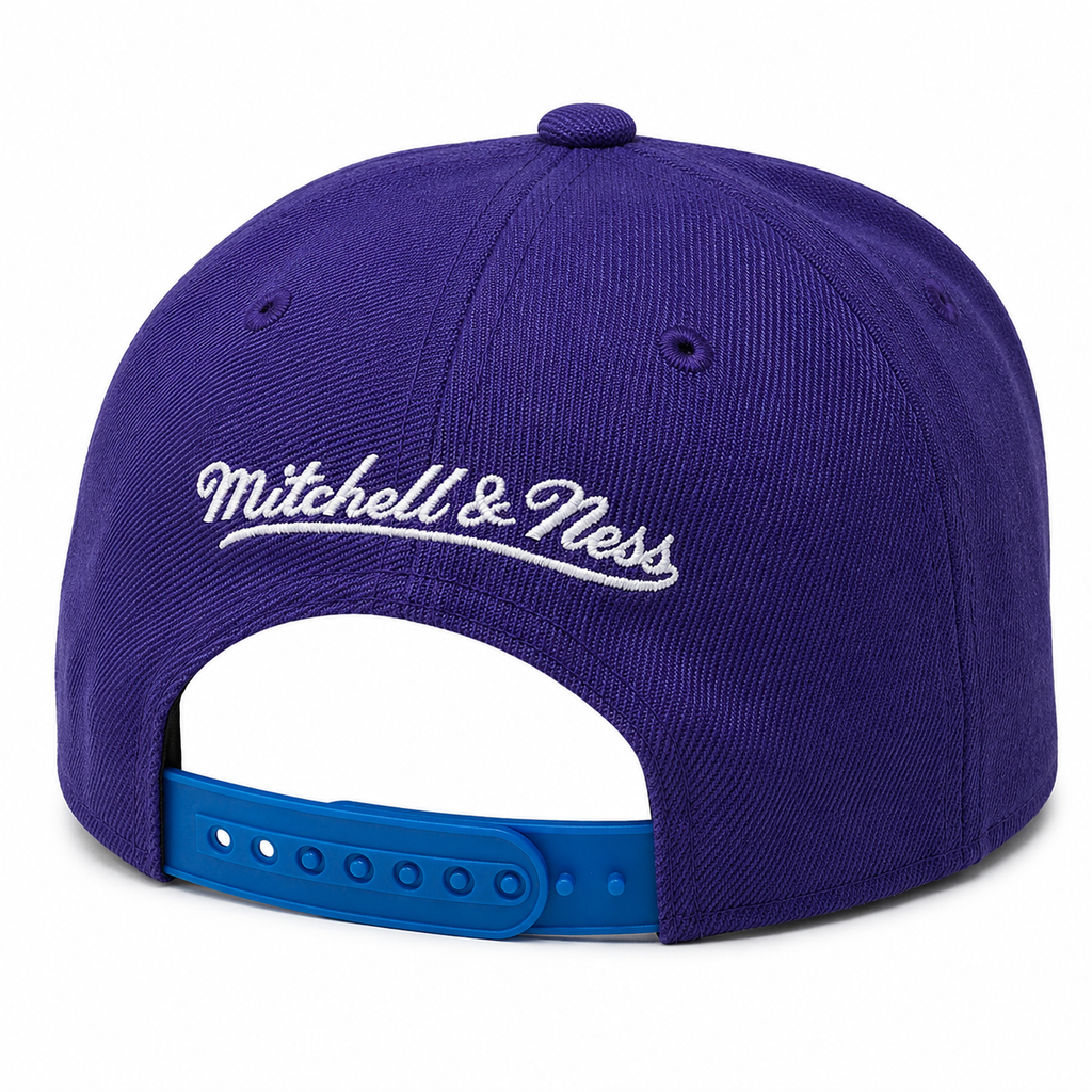 Mitchell & Ness Utah Jazz NBA Core Basic HWC Snapback Hat-Purple/Teal for Men product image 4, provided for visual reference