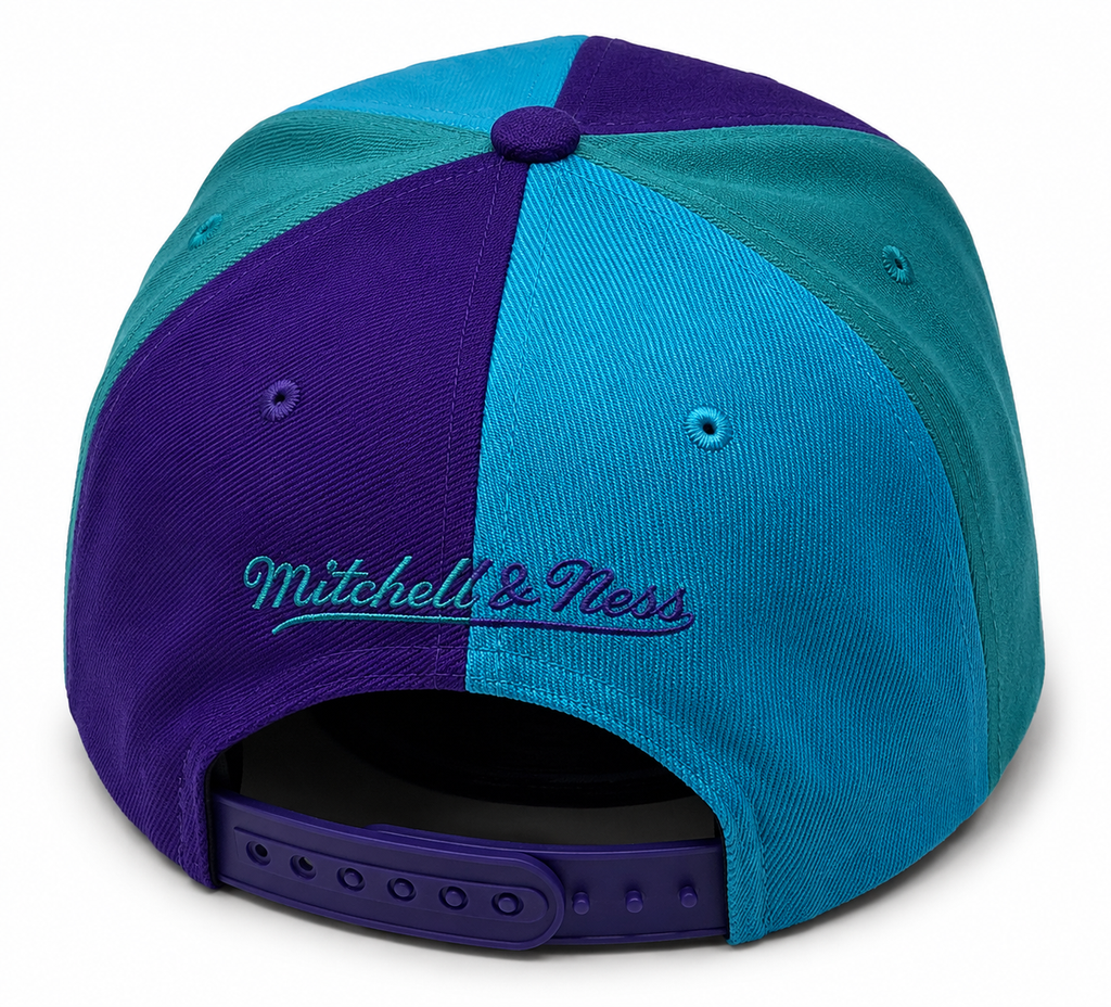 Utah Jazz Mitchell & Ness NBA Pinwheel Snapback Hat for Men product image 4, provided for visual reference and product