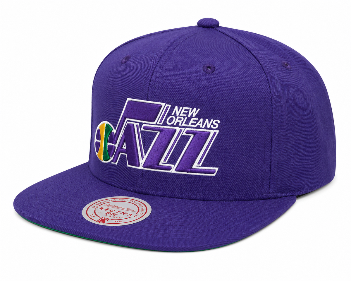 Mens NBA New Orleans Jazz Ground 2.0 Snapback Hat By Mitchell And Ness product image 1, provided for visual reference and