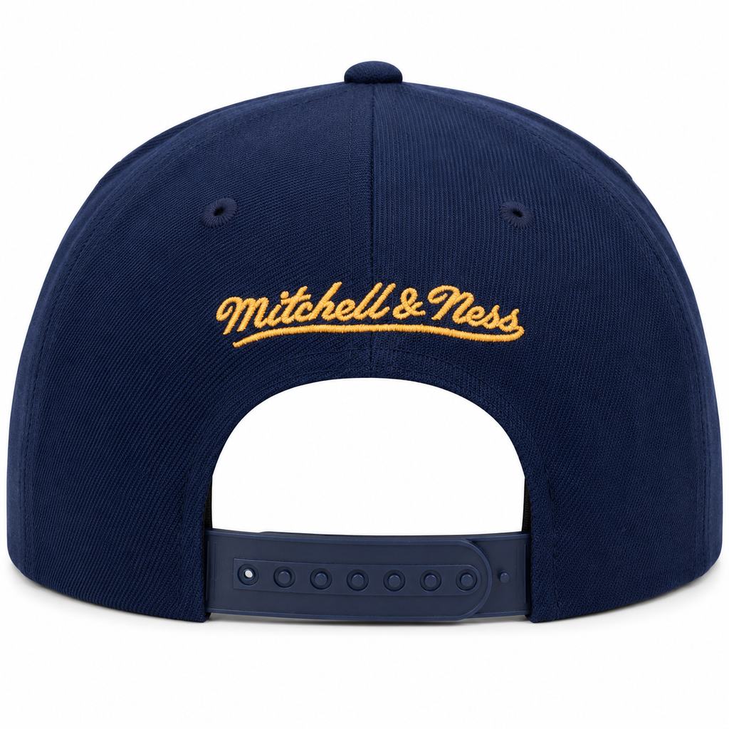 Mitchell & Ness Utah Jazz NBA Core Basic Navy Snapback Hat for Men product image 2, provided for visual reference and