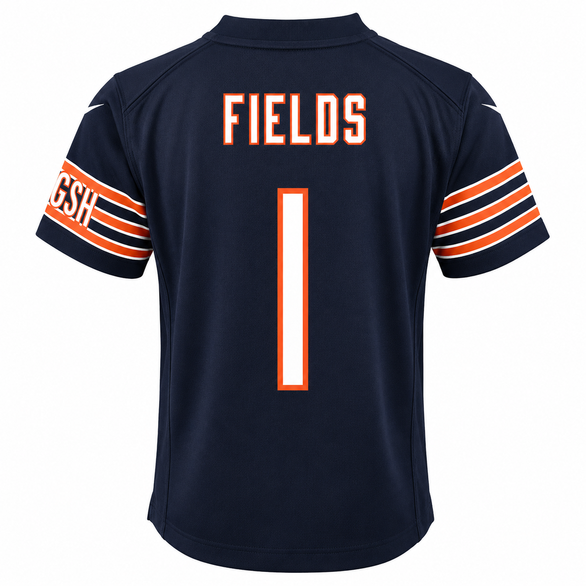 Toddler Chicago Bears Justin Fields Nike Navy Replica Game Jersey product image 2, provided for visual reference and product