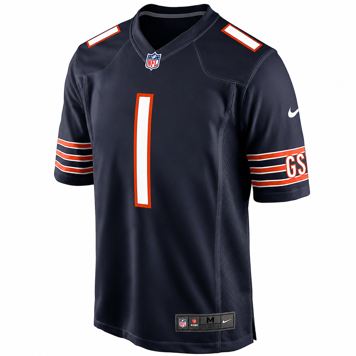 Justin Fields Chicago Bears Youth Navy Blue Nike Game Replica Jersey product image 3, provided for visual reference and