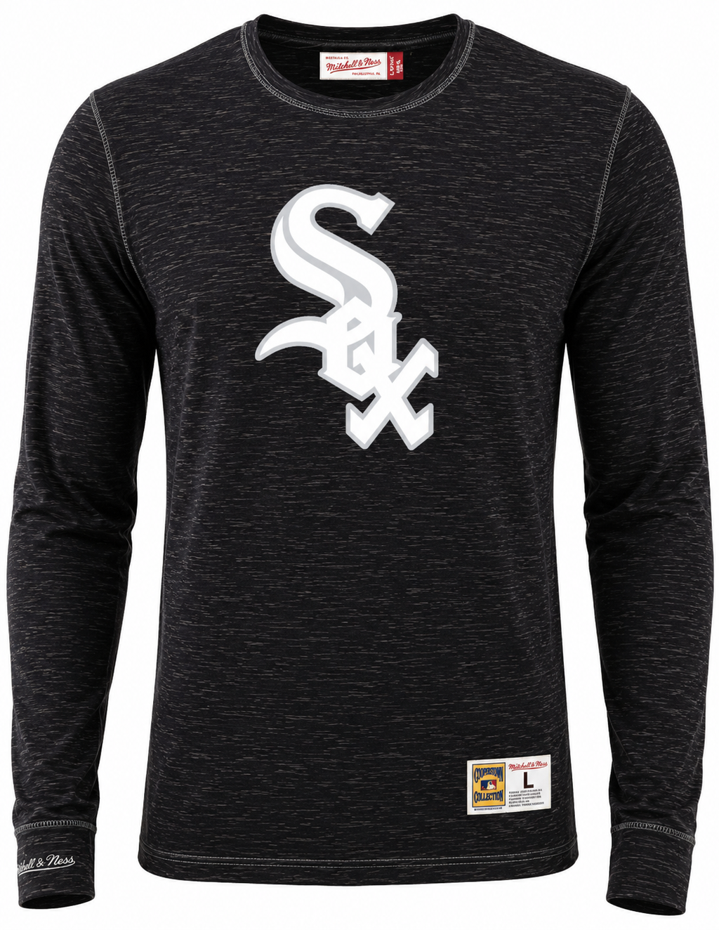 Chicago White Sox Cooperstown Collection Black Legendary Slub Long Sleeve T-Shirt for Men product image 1, provided for