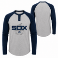 Youth Chicago White Sox MLB American Athletic Raglan Long Sleeve Henley T-Shirt product image 1, provided for visual