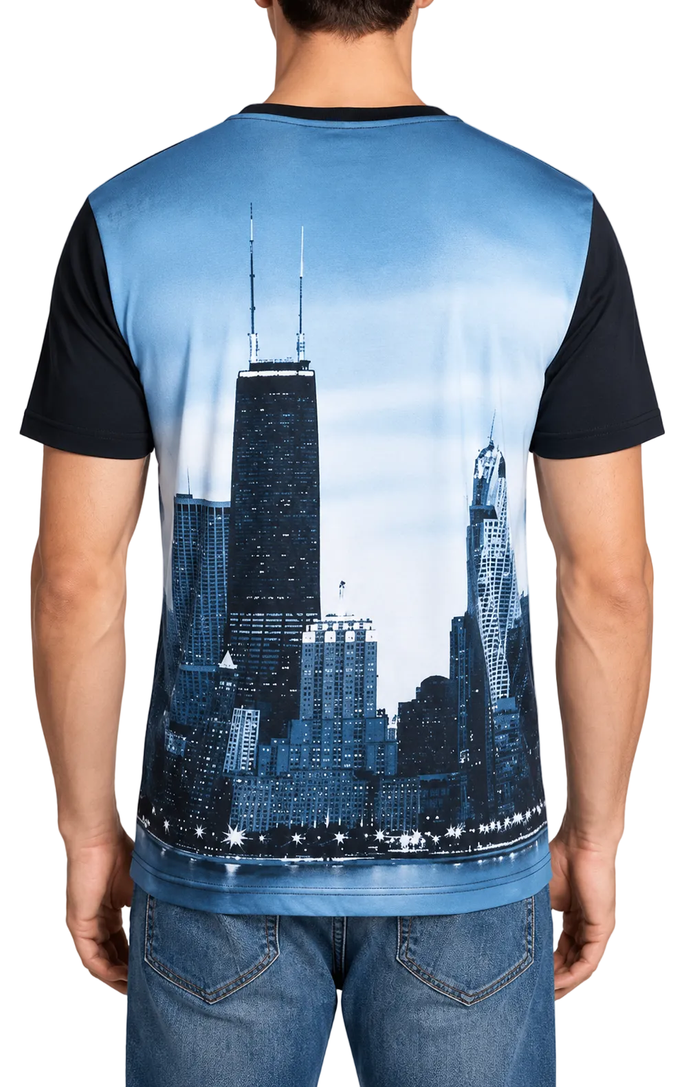 Chicago White Sox Wright & Ditson Black Metro Skyline T-Shirt for Men product image 2, provided for visual reference and