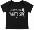 Infant Chicago White Sox Lapped Shoulder Black T-shirt product image 1, provided for visual reference and product detail