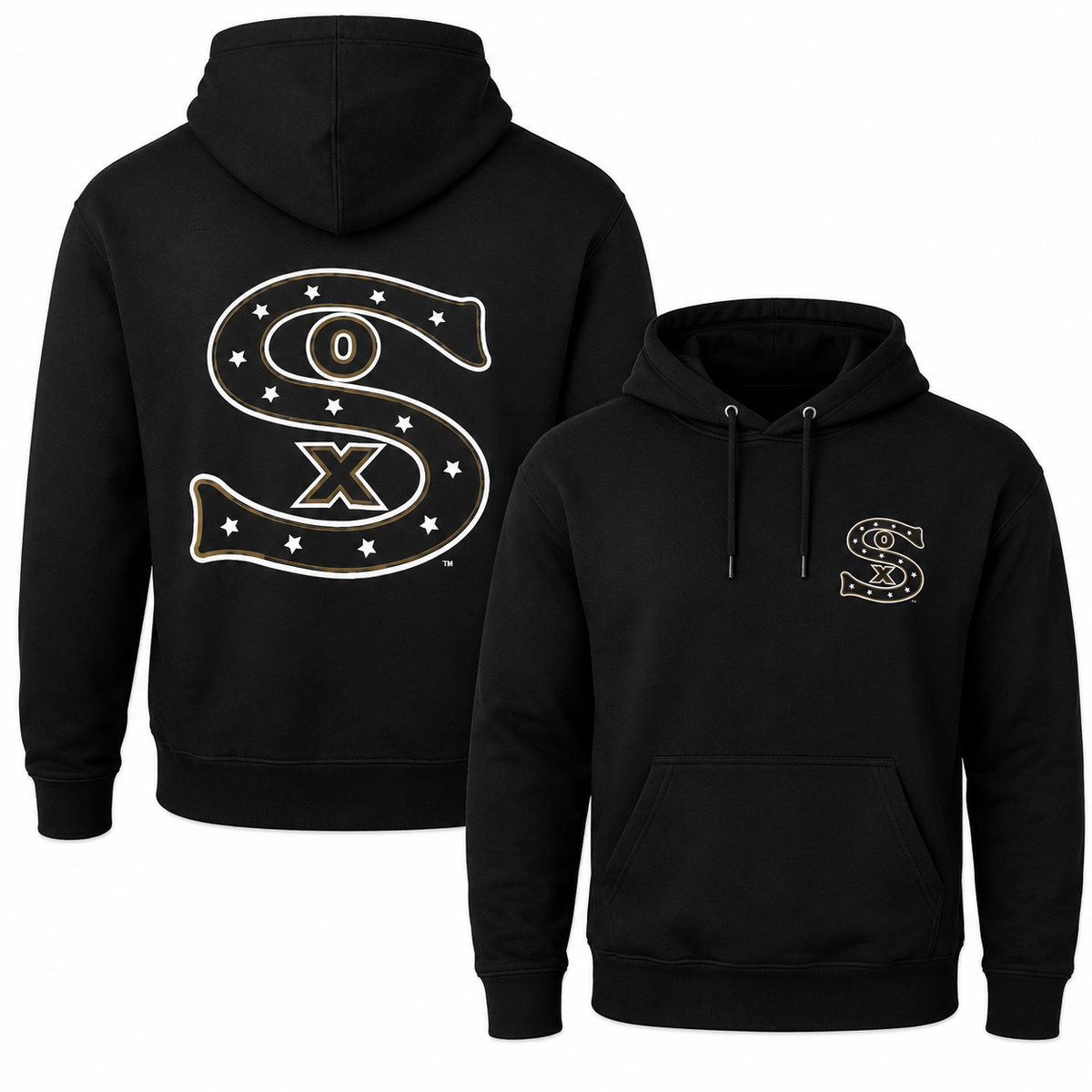 Mens Chicago White Sox New Era Black Cooperstown Collection 1917 Logo Hoodie product image 1, provided for visual reference