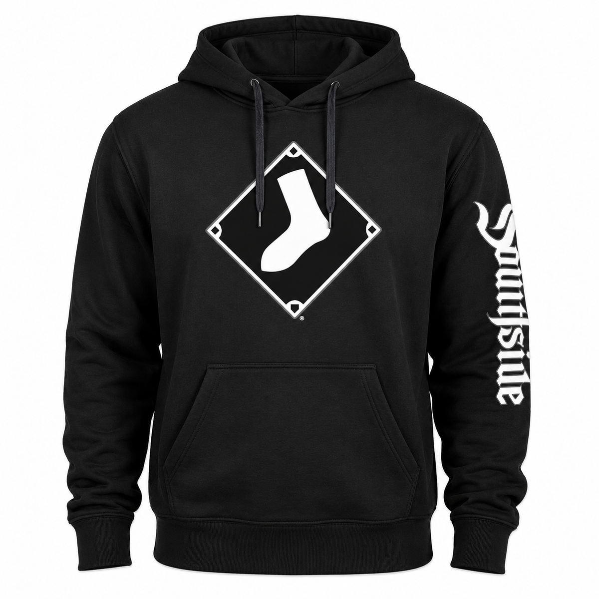 Mens Chicago White Sox New Era Black City Connect Diamond Hoodie product image 1, provided for visual reference and product