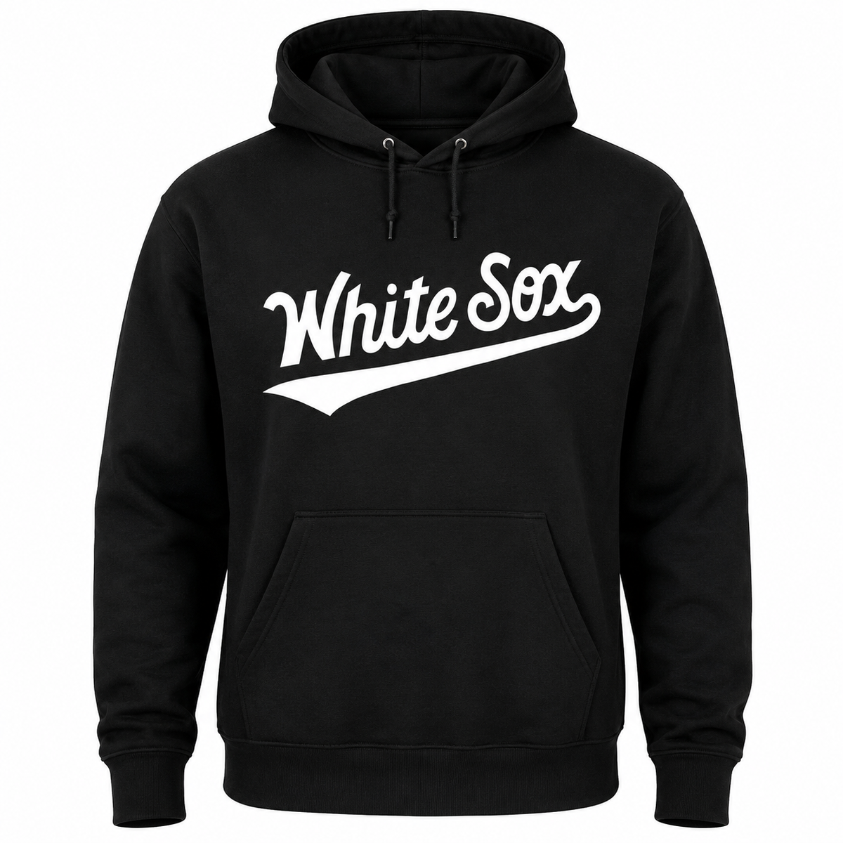 Mens Chicago White Sox Stitches Black Tailsweep Logo Hoodie product image 1, provided for visual reference and product