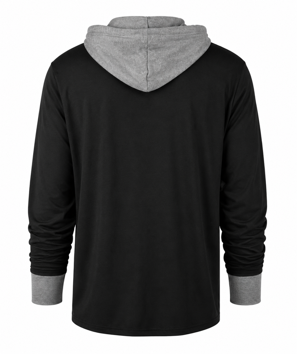 '47 Brand Men Chicago White Sox Flint Black Domino Hooded Long Sleeve T-Shirt product image 2, provided for visual reference