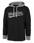 '47 Brand Men Chicago White Sox Flint Black Domino Hooded Long Sleeve T-Shirt product image 1, provided for visual reference