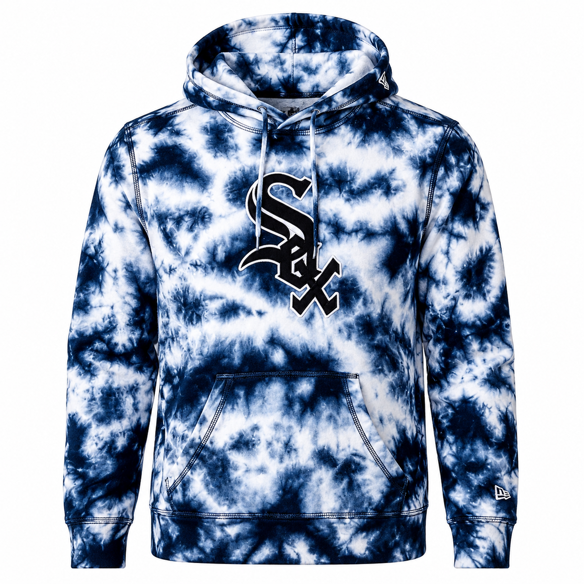 Mens Chicago White Sox New Era Tie-Dye Hoodie product image 1, provided for visual reference and product detail review