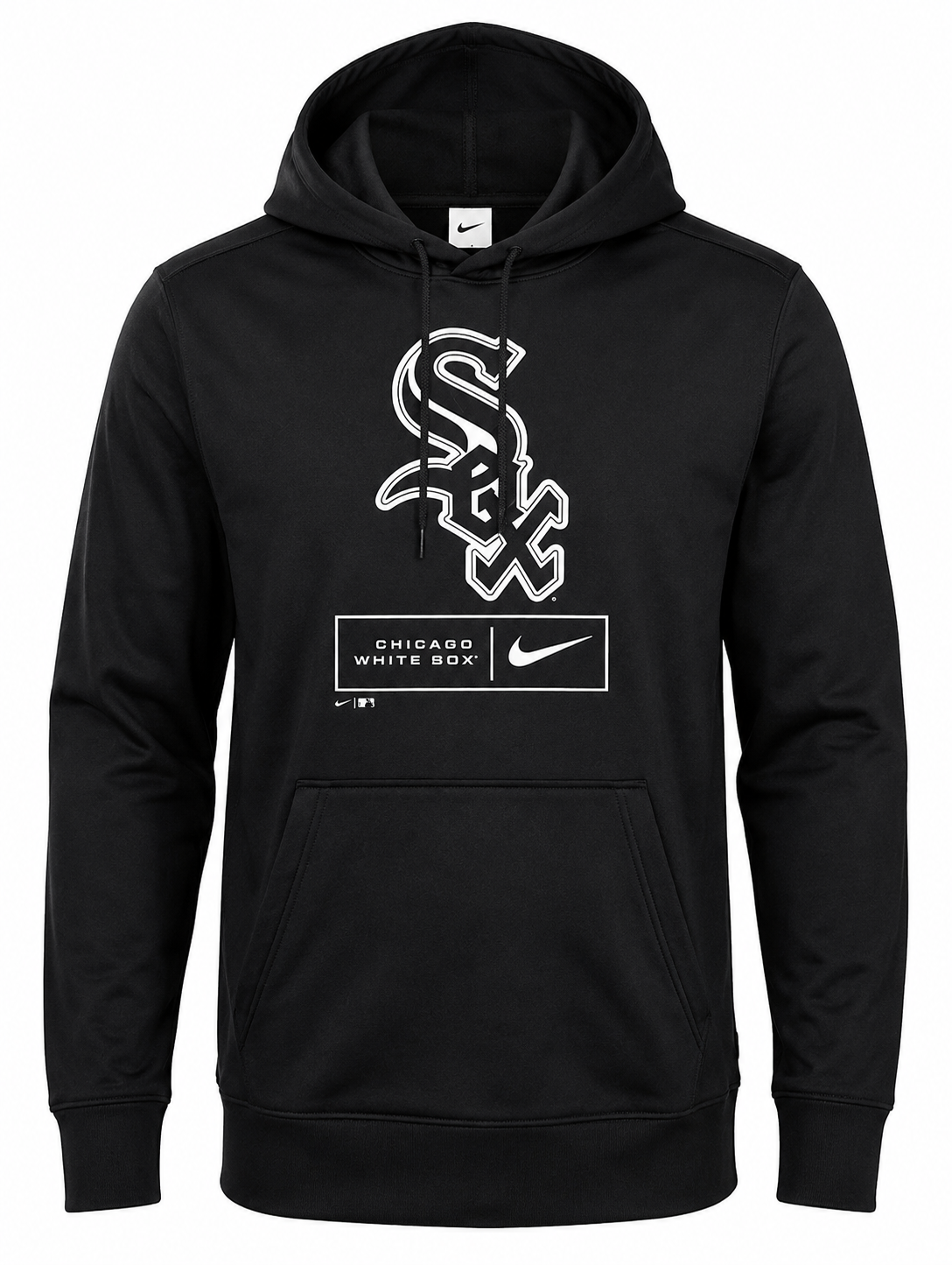 Chicago White Sox Nike Therma Season Pattern Pullover Hoodie - Black for Men product image 1, provided for visual reference