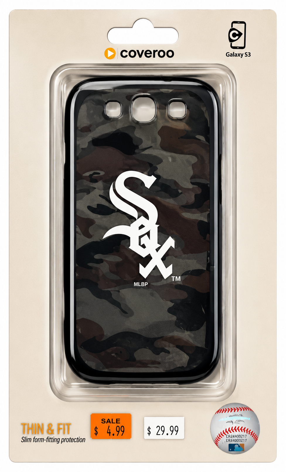 Chicago White Sox Camo Galaxy S3 Case product image 1, provided for visual reference and product detail review