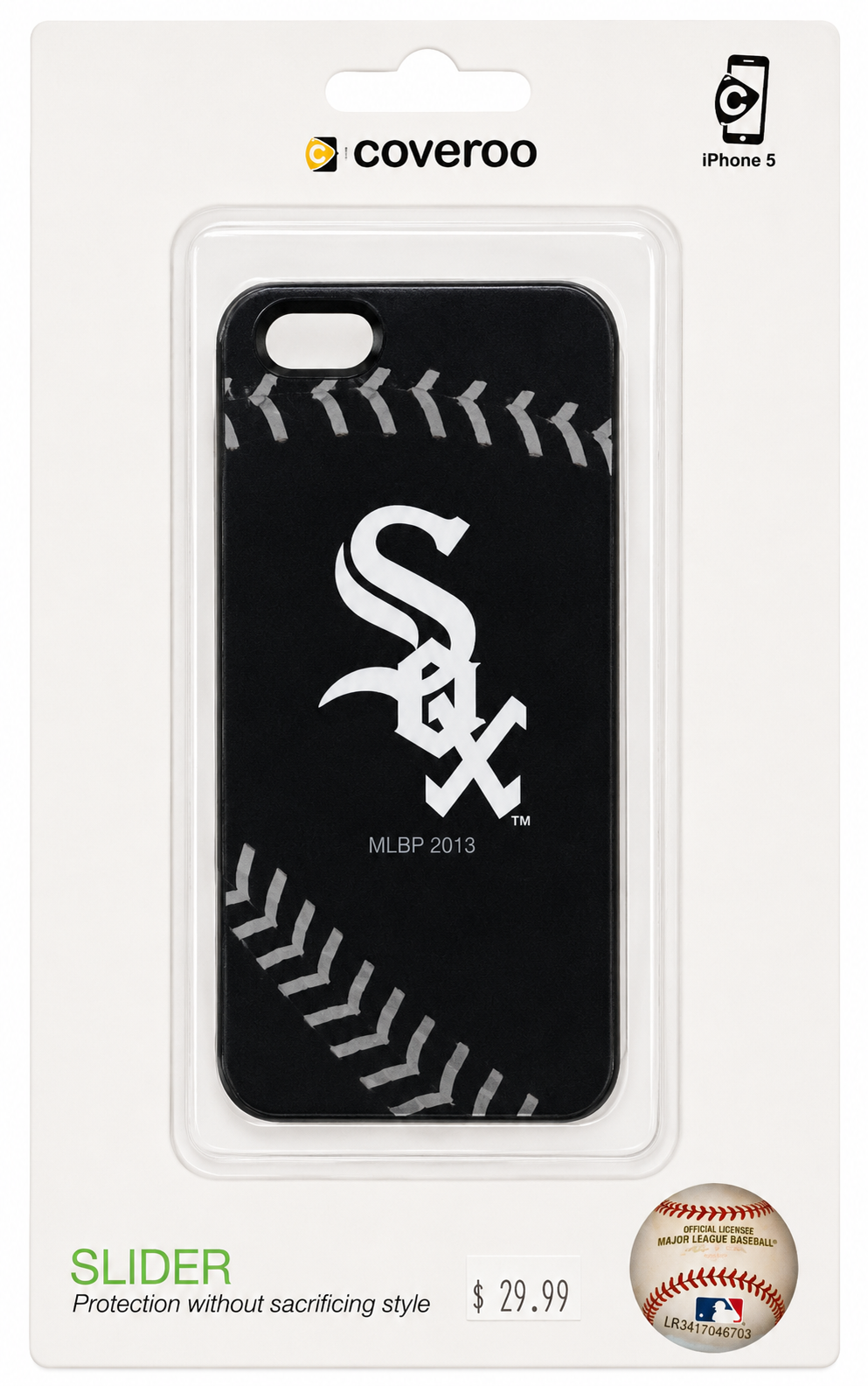 MLB Chicago White Sox Seams iPhone 5 Case product image 1, provided for visual reference and product detail review