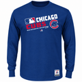Chicago Cubs Majestic Royal Authentic Collection Team Choice Long Sleeve T-Shirt for Men product image 1, provided for