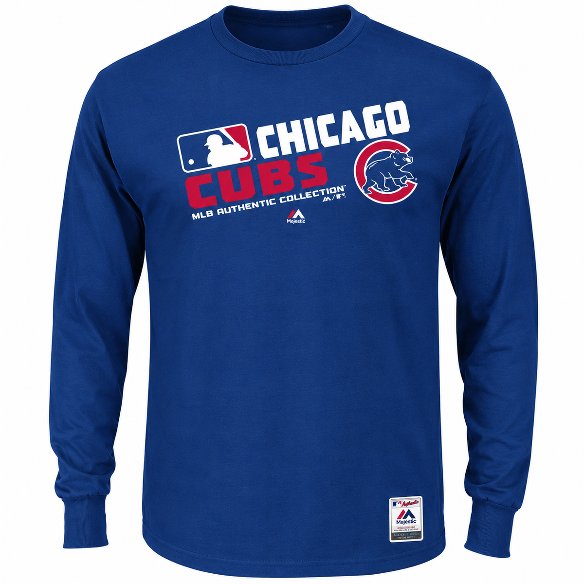 Chicago Cubs Majestic Royal Authentic Collection Team Choice Long Sleeve T-Shirt for Men product image 1, provided for