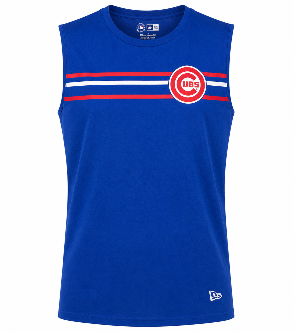 Chicago Cubs New Era Blue Sleevless T-Shirt for Men product image 1, provided for visual reference and product detail review