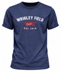 Wrigley Field Brushcraft Est. Flag Short Sleeve T-Shirt-Heather/Navy for Men product image 1, provided for visual reference