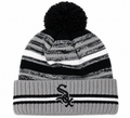 Chicago White Sox New Era Black/Gray Sport Knit Hat product image 1, provided for visual reference and product detail review