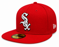 Chicago White Sox Primary Logo Red New Era 59FIFTY Fitted Hat product image 1, provided for visual reference and product