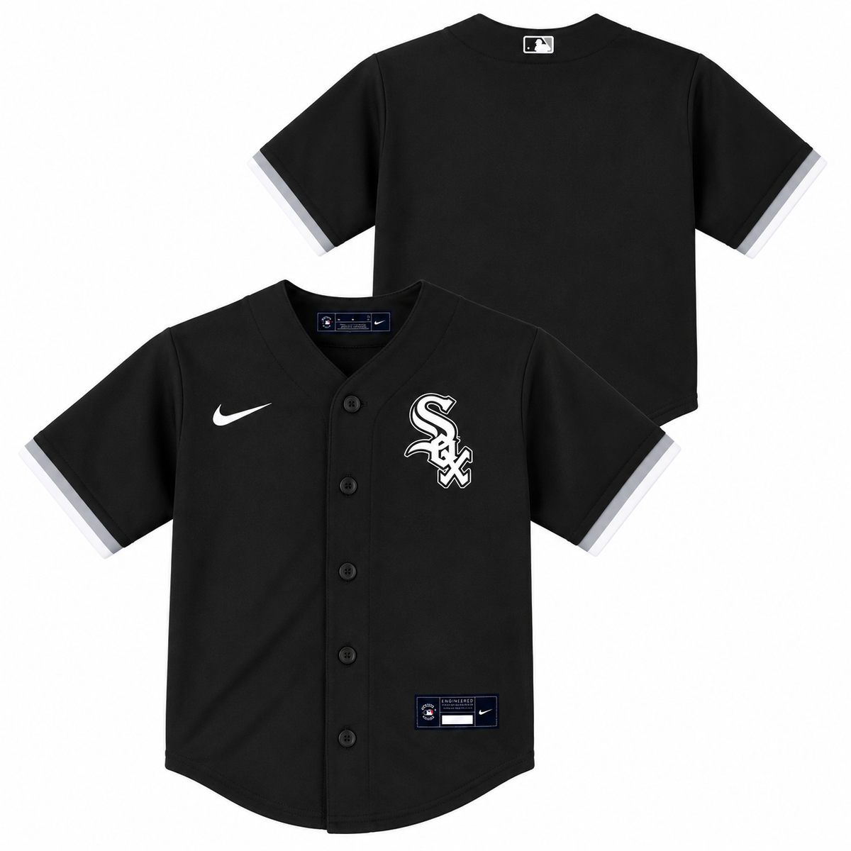 Toddler Chicago White Sox Nike Black Alternate Replica Team Jersey product image 1, provided for visual reference and
