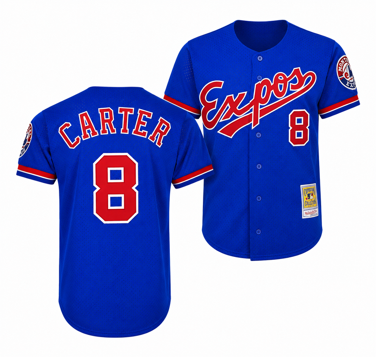 Montreal Expos Gary Carter Mitchell & Ness Royal 1992 Authentic Cooperstown Collection Mesh Batting Practice Jersey for Men