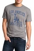 '47 Brand Men Los Angeles Dodgers Wolf Gray Flanker T-Shirt product image 1, provided for visual reference and product