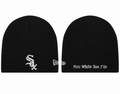 Infant Chicago White Sox Mini Fan Black Knit Hat By New Era product image 1, provided for visual reference and product