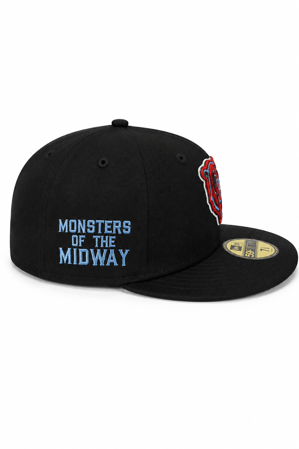 Chicago Bears Monsters of the Midway Black/Sky Blue City Vibes New Era 59FIFTY Fitted Hat product image 4, provided for
