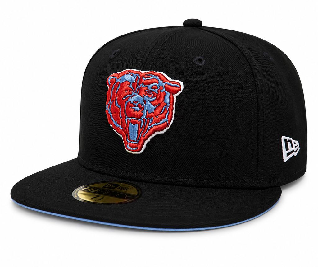 Chicago Bears Monsters of the Midway Black/Sky Blue City Vibes New Era 59FIFTY Fitted Hat product image 3, provided for