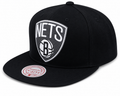 Brooklyn Nets NBA XL BWG Mitchell & Ness Snapback Hat for Men product image 1, provided for visual reference and product
