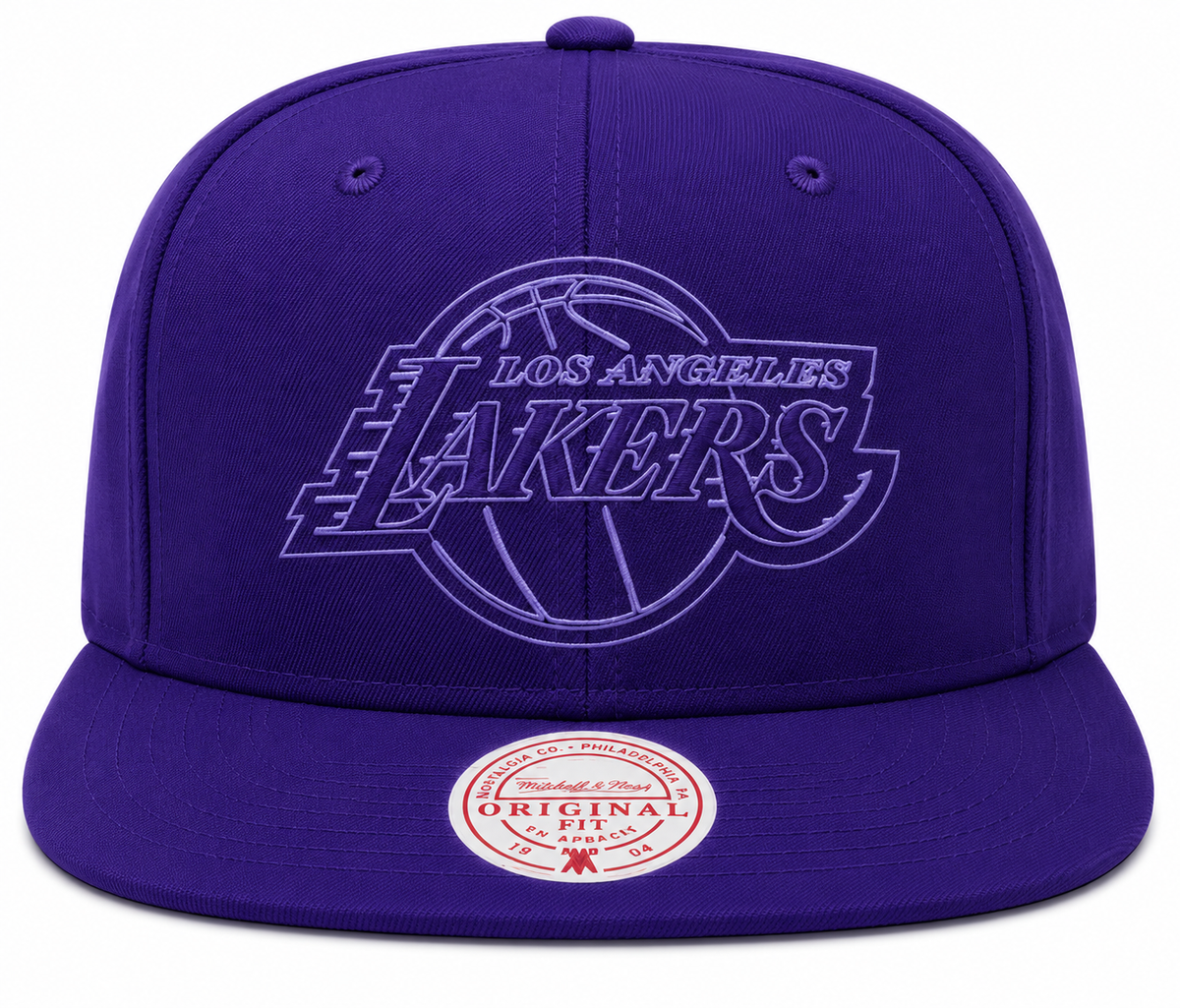 Los Angeles Lakers Mitchell & Ness Tonal Eclipse Snapback Hat- Purple product image 1, provided for visual reference and