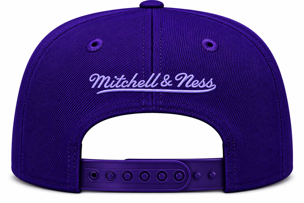 Los Angeles Lakers Mitchell & Ness Tonal Eclipse Snapback Hat- Purple product image 4, provided for visual reference and