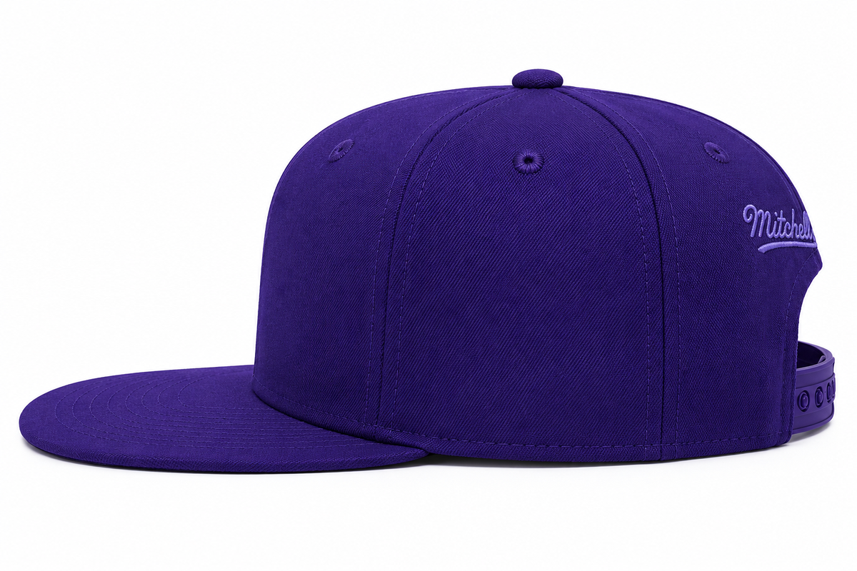 Los Angeles Lakers Mitchell & Ness Tonal Eclipse Snapback Hat- Purple product image 3, provided for visual reference and